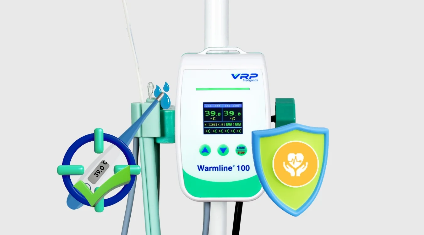 VRP Medgands Warmline 100 dry heat blood and fluid warmer set up in an operating room
